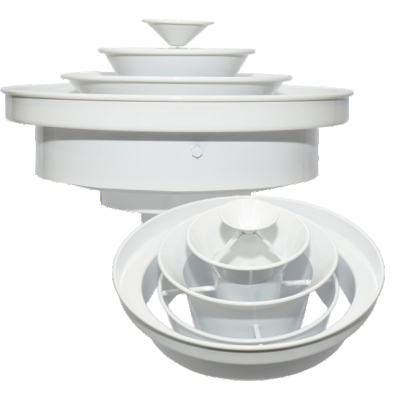 Round Pipe Diffusers Aluminium Round Diffusers « Perforated Diffusers, Egg Crate Grilles ...